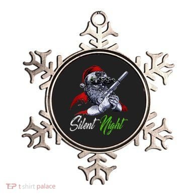 Christmas Santa Claus Guns Silent Night Santa Ornament