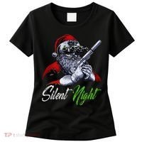 Christmas Santa Claus Guns Silent Night Santa Women's T-Shirt thumb 0