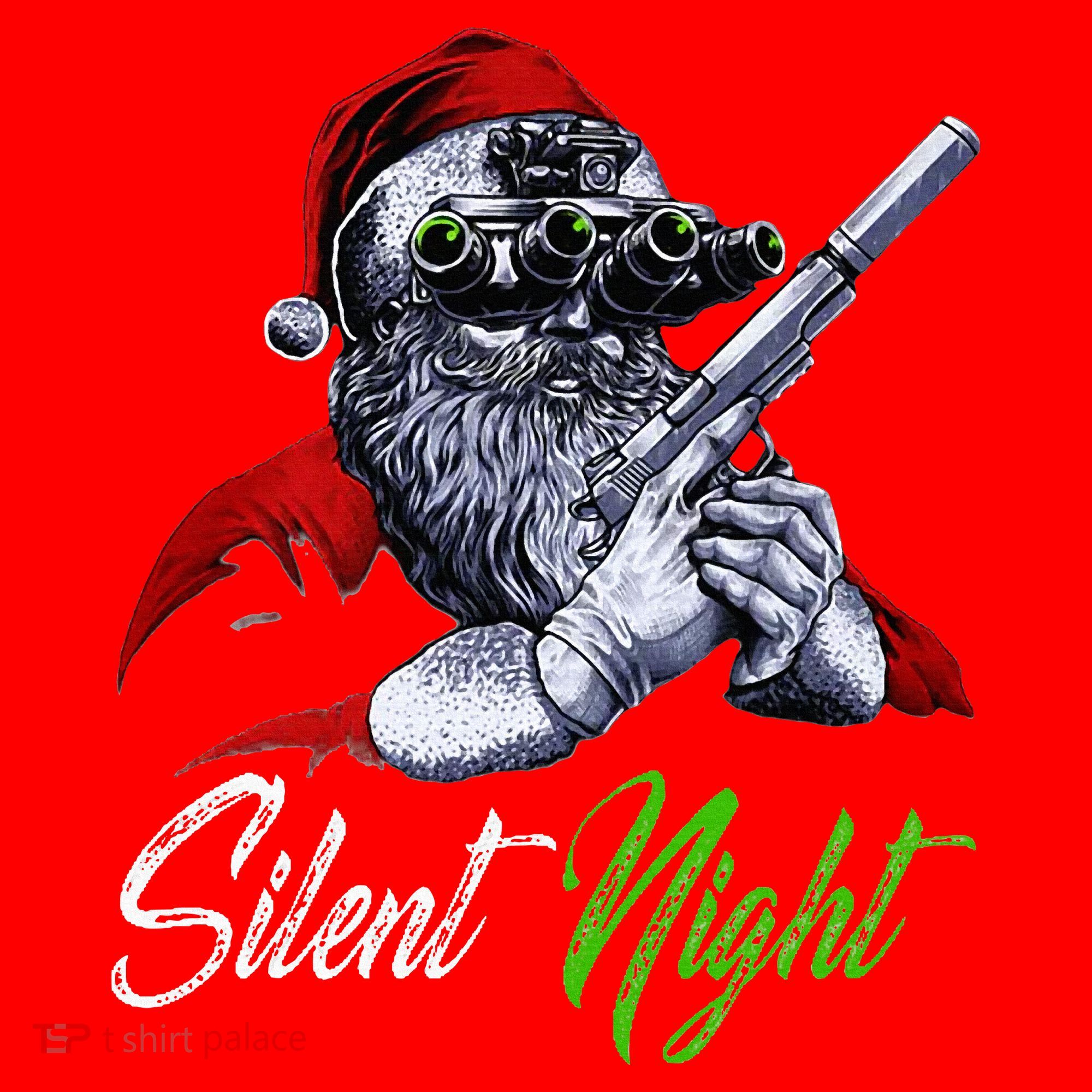 Christmas Santa Claus Guns Silent Night Santa Santa Hat