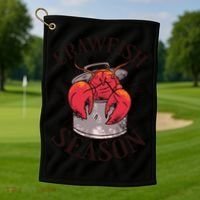 Crawfish Season Crawfish Boil Crew Cajun Lover Gift Golf Towel thumb 1