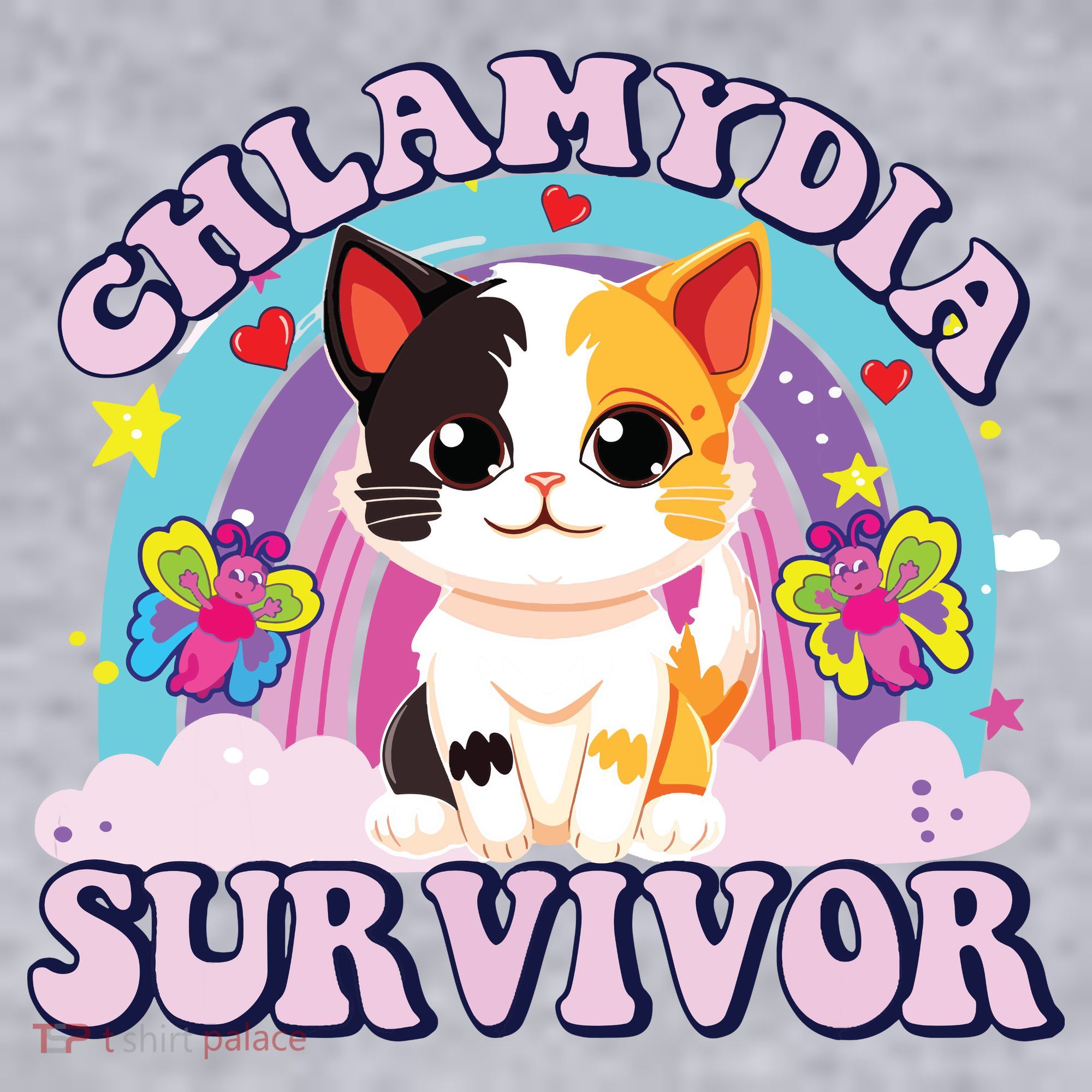 Chlamydia Survivor Cat Meme Funny Women's Racerback Cropped Tank