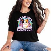 Chlamydia Survivor Cat Meme Funny Comfort Colors T-Shirt thumb 0