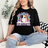 Chlamydia Survivor Cat Meme Funny Comfort Colors T-Shirt thumb 2
