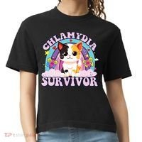 Chlamydia Survivor Cat Meme Funny Comfort Colors Boxy T-Shirt thumb 0