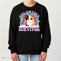 Chlamydia Survivor Cat Meme Funny Women's Sweatshirt thumb 0