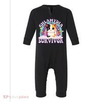 Chlamydia Survivor Cat Meme Funny Infant Fleece One Piece thumb 0
