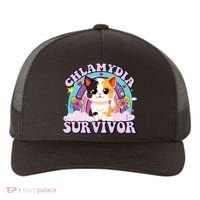 Chlamydia Survivor Cat Meme Funny Yupoong Adult 5-Panel Trucker Hat thumb 0