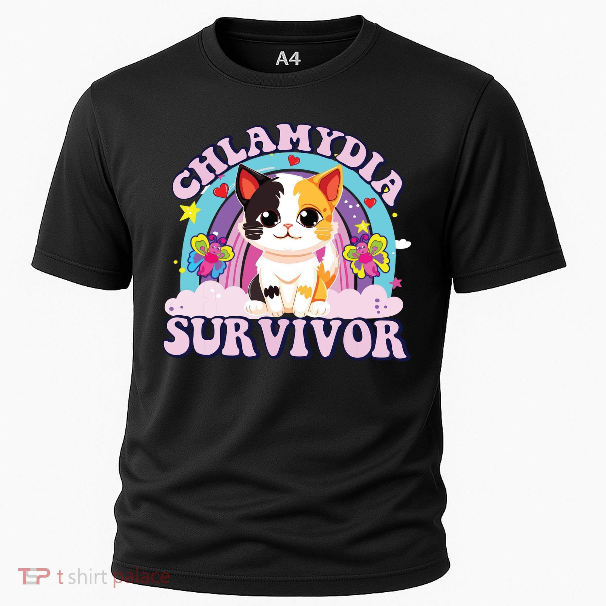 Chlamydia Survivor Cat Meme Funny Cooling Performance Crew T-Shirt