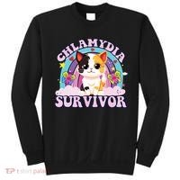 Chlamydia Survivor Cat Meme Funny Sweatshirt thumb 0