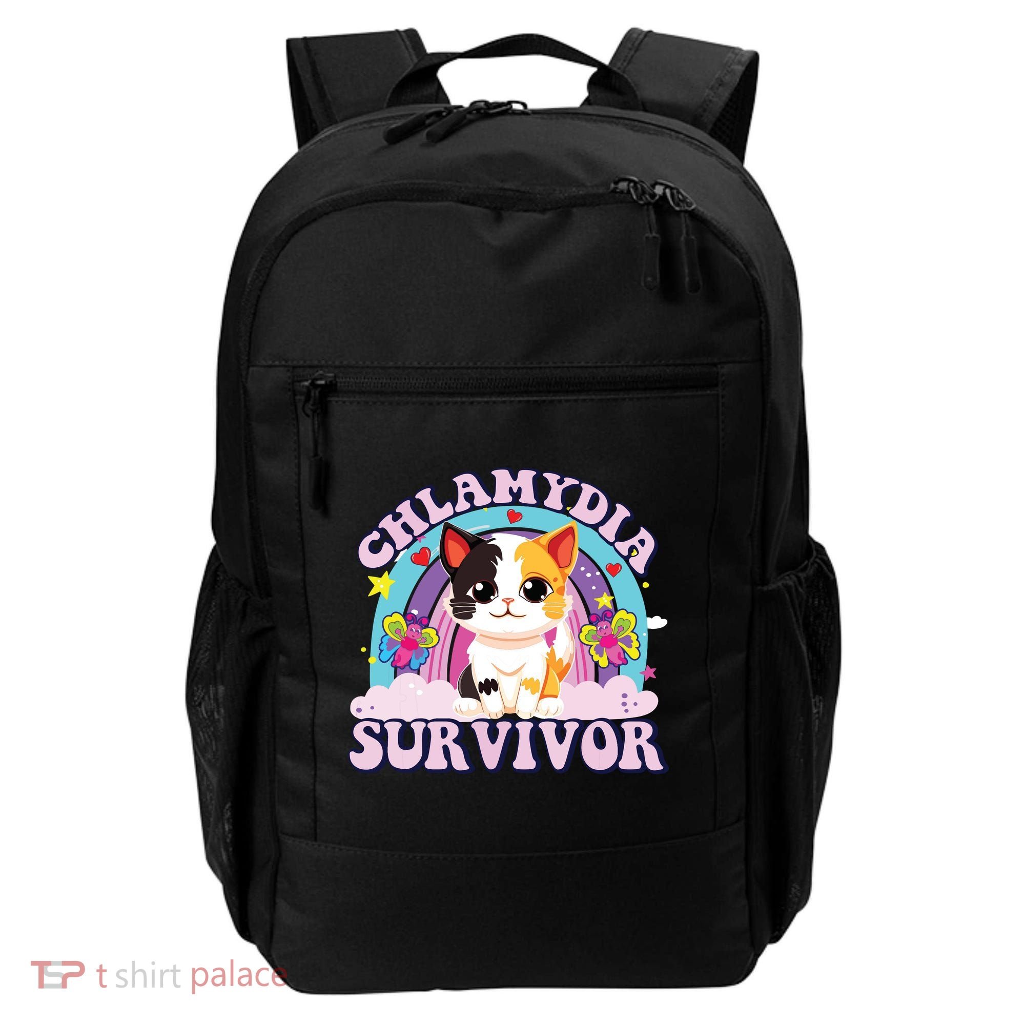 Chlamydia Survivor Cat Meme Funny Backpack