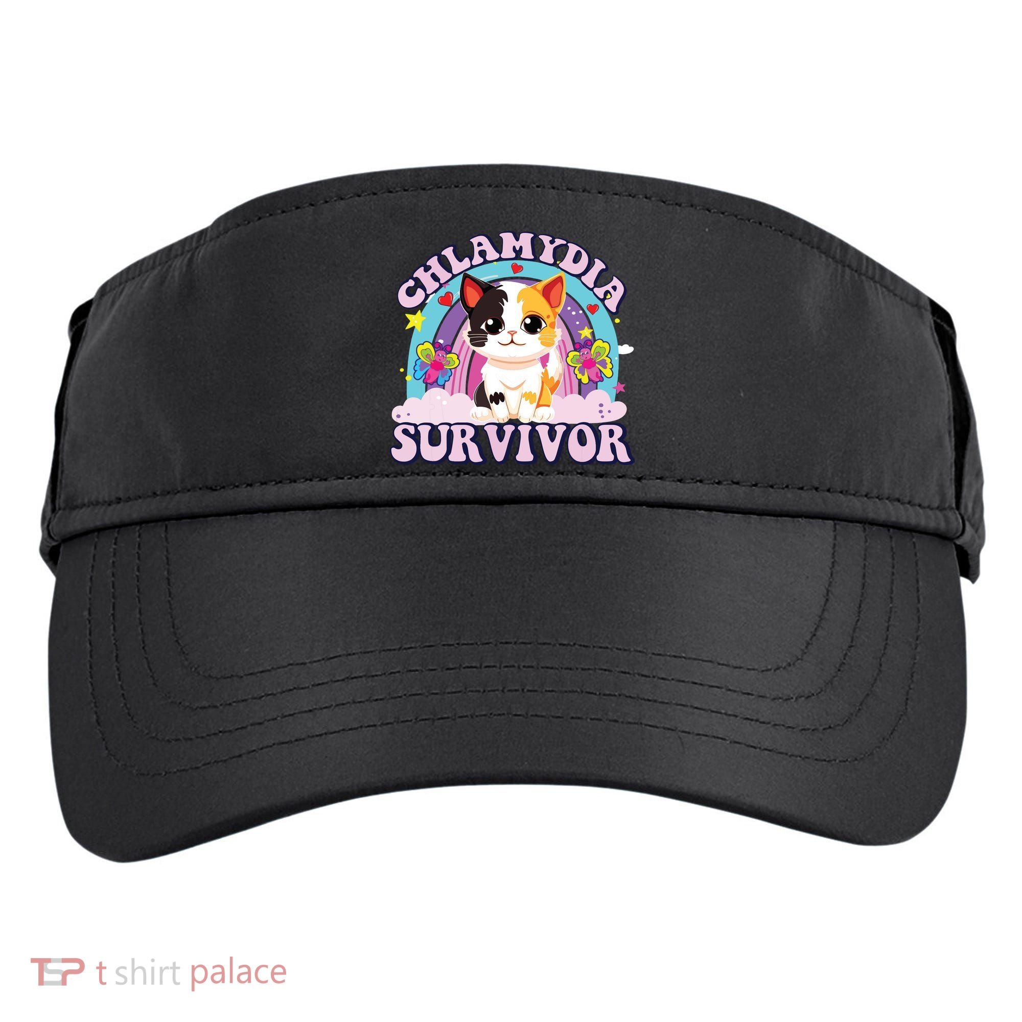 Chlamydia Survivor Cat Meme Funny Adult Drive Performance Visor