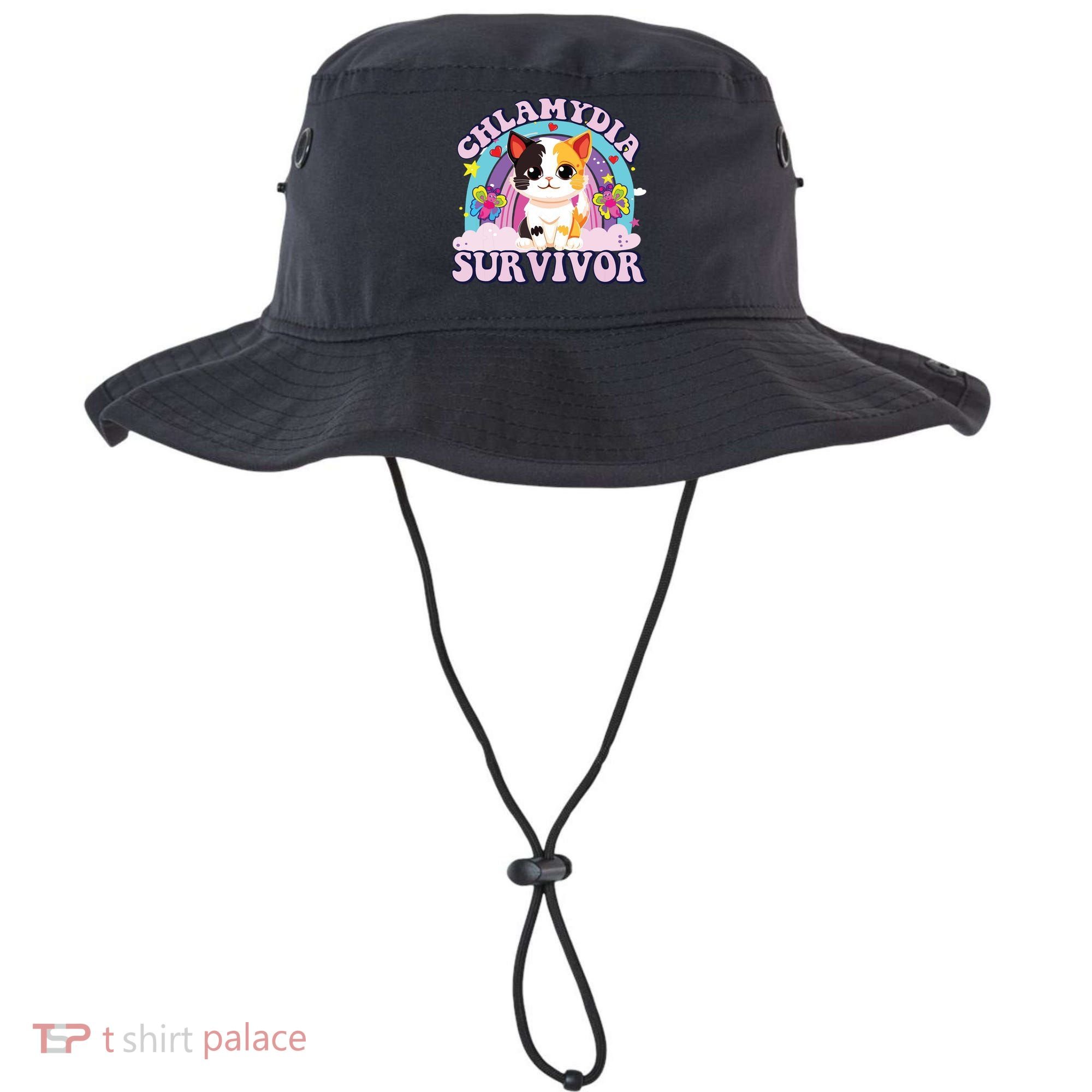 Chlamydia Survivor Cat Meme Funny Bucket Hat