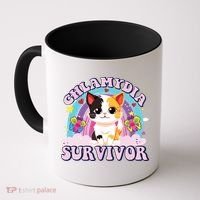 Chlamydia Survivor Cat Meme Funny Coffee Mug thumb 0