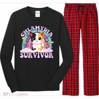 Chlamydia Survivor Cat Meme Funny Long Sleeve Pajama Set thumb 0