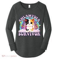 Chlamydia Survivor Cat Meme Funny Women's Perfect Tri Tunic Long Sleeve Shirt thumb 0
