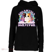 Chlamydia Survivor Cat Meme Funny Womens Funnel Neck Pullover Hood thumb 0