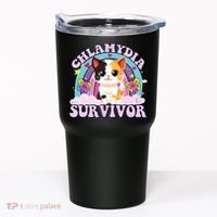 Chlamydia Survivor Cat Meme Funny Tumbler thumb 0