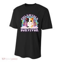 Chlamydia Survivor Cat Meme Funny Youth Performance Sprint T-Shirt thumb 0