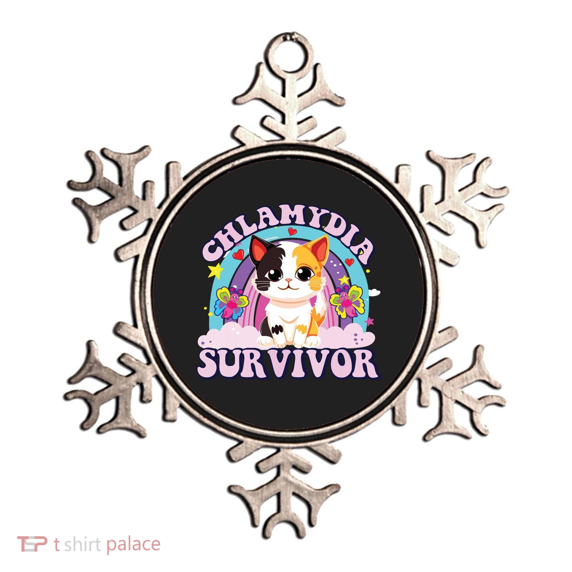 Chlamydia Survivor Cat Meme Funny Ornament
