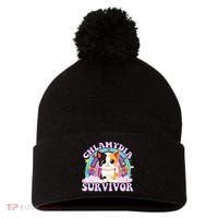Chlamydia Survivor Cat Meme Funny Pom Pom 12in Knit Beanie thumb 0
