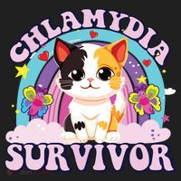 Chlamydia Survivor Cat Meme Funny Hat thumb 2