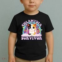 Chlamydia Survivor Cat Meme Funny Toddler T-Shirt thumb 2