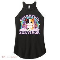 Chlamydia Survivor Cat Meme Funny Women's Perfect Tri Rocker Tank thumb 0