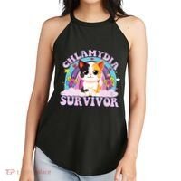 Chlamydia Survivor Cat Meme Funny Women's Perfect Tri Rocker Tank thumb 2