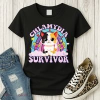 Chlamydia Survivor Cat Meme Funny Women's T-Shirt thumb 3