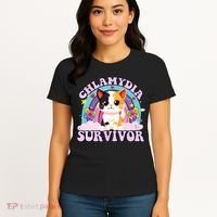Chlamydia Survivor Cat Meme Funny Women's T-Shirt thumb 4