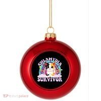 Chlamydia Survivor Cat Meme Funny Plastic Christmas Ball Ornament thumb 0