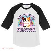 Chlamydia Survivor Cat Meme Funny Kids Colorblock Raglan Jersey thumb 0