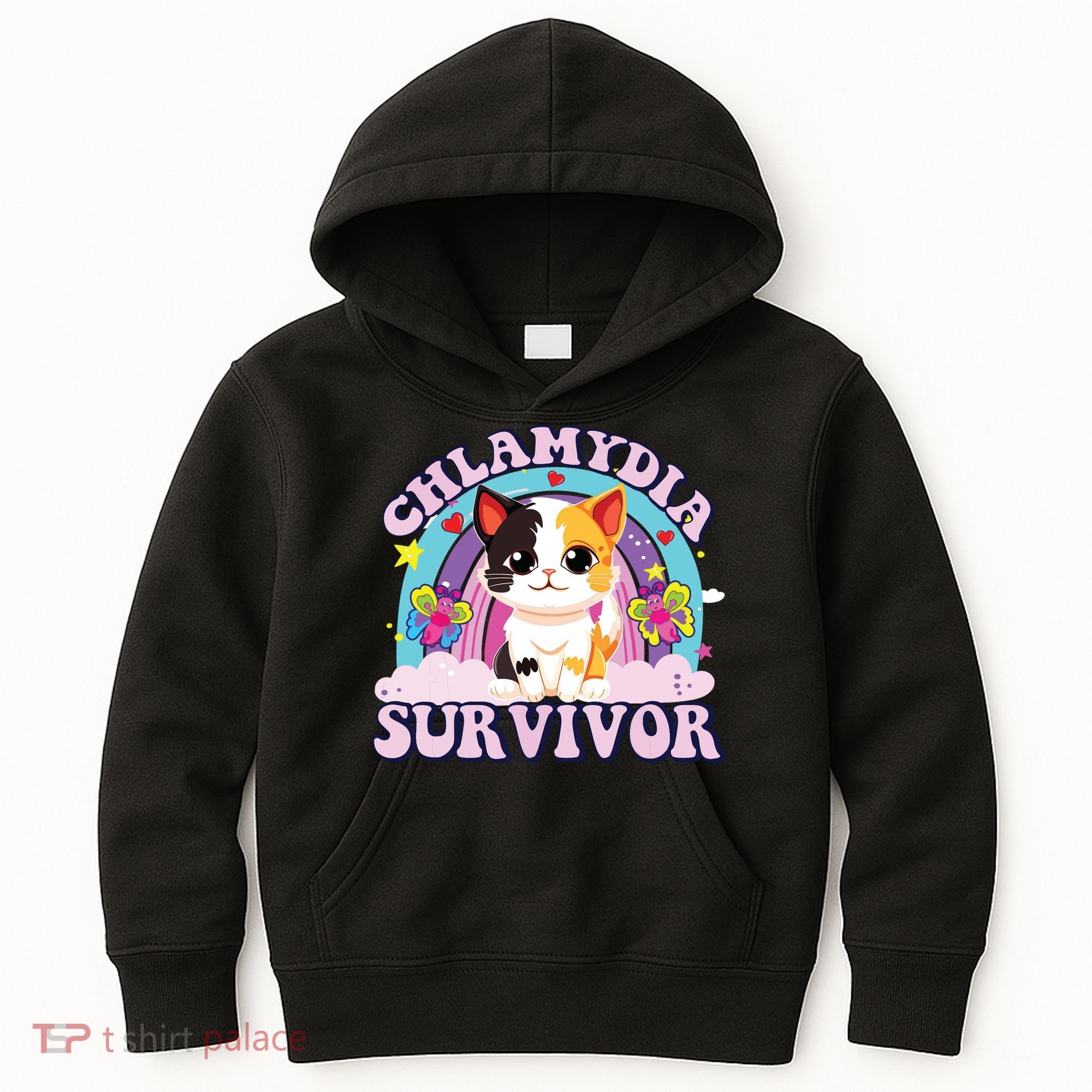 Chlamydia Survivor Cat Meme Funny Kids Hoodie