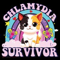 Chlamydia Survivor Cat Meme Funny Kids Hoodie thumb 5