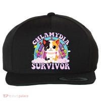 Chlamydia Survivor Cat Meme Funny Wool Snapback Cap thumb 0