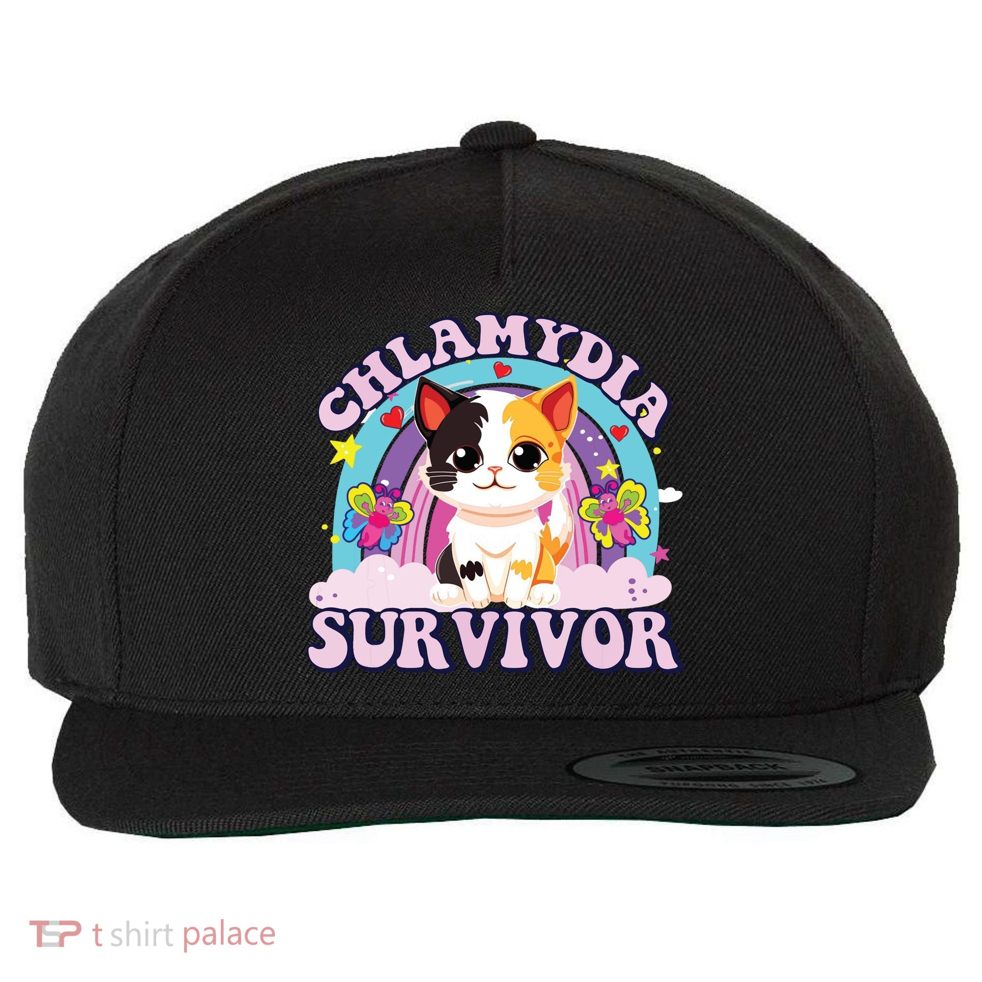 Chlamydia Survivor Cat Meme Funny Wool Snapback Cap
