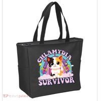 Chlamydia Survivor Cat Meme Funny Tote Bag thumb 2