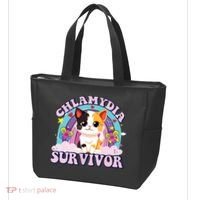 Chlamydia Survivor Cat Meme Funny Tote Bag thumb 3