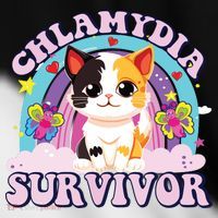 Chlamydia Survivor Cat Meme Funny Toddler Fine Jersey T-Shirt thumb 2