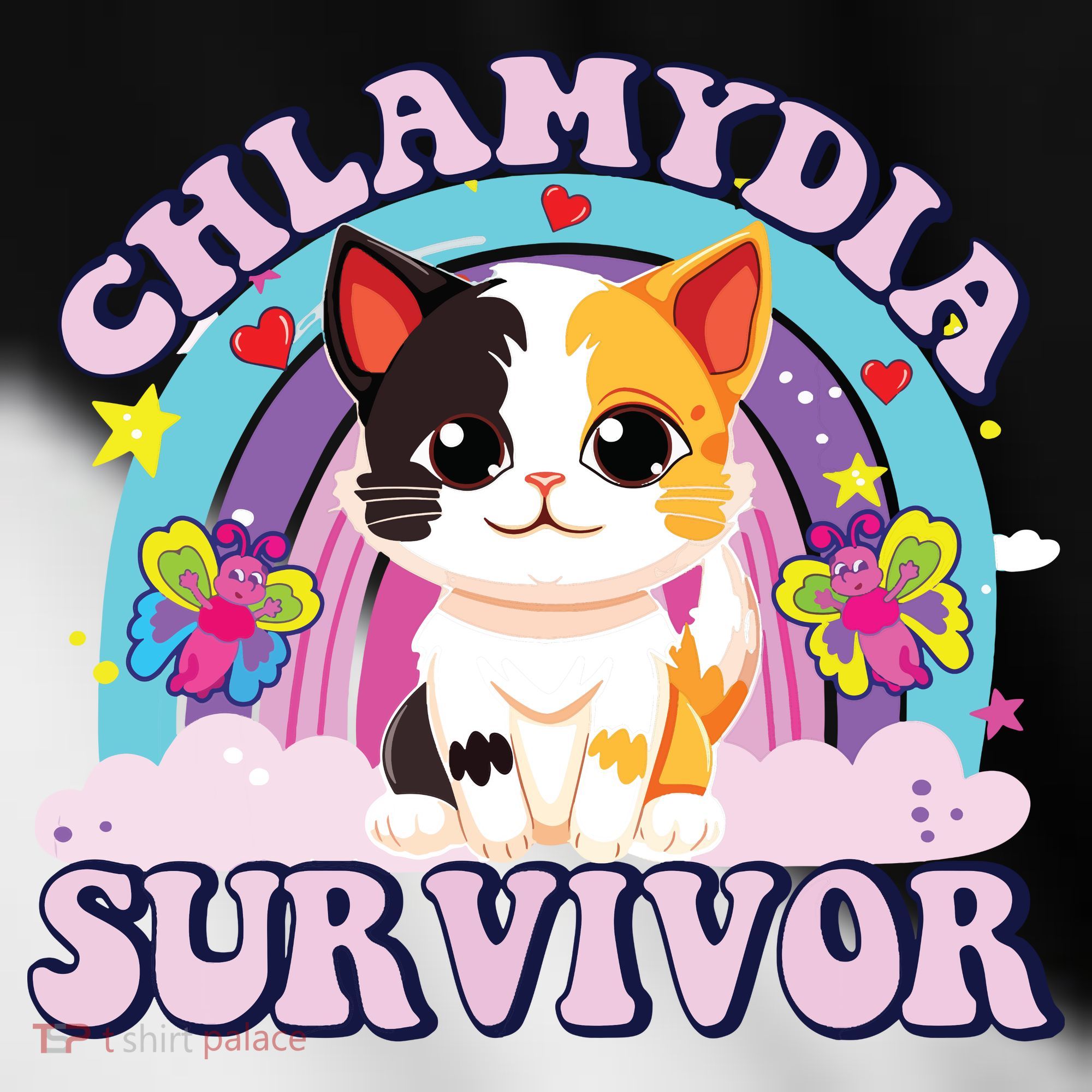 Chlamydia Survivor Cat Meme Funny Toddler Fine Jersey T-Shirt