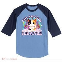 Chlamydia Survivor Cat Meme Funny Raglan Baseball Sleeve Shirt thumb 0