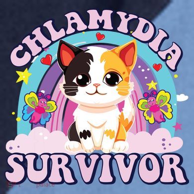 Chlamydia Survivor Cat Meme Funny Raglan Baseball Sleeve Shirt
