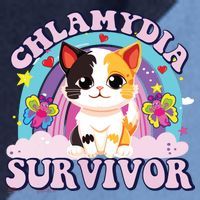 Chlamydia Survivor Cat Meme Funny Raglan Baseball Sleeve Shirt thumb 2