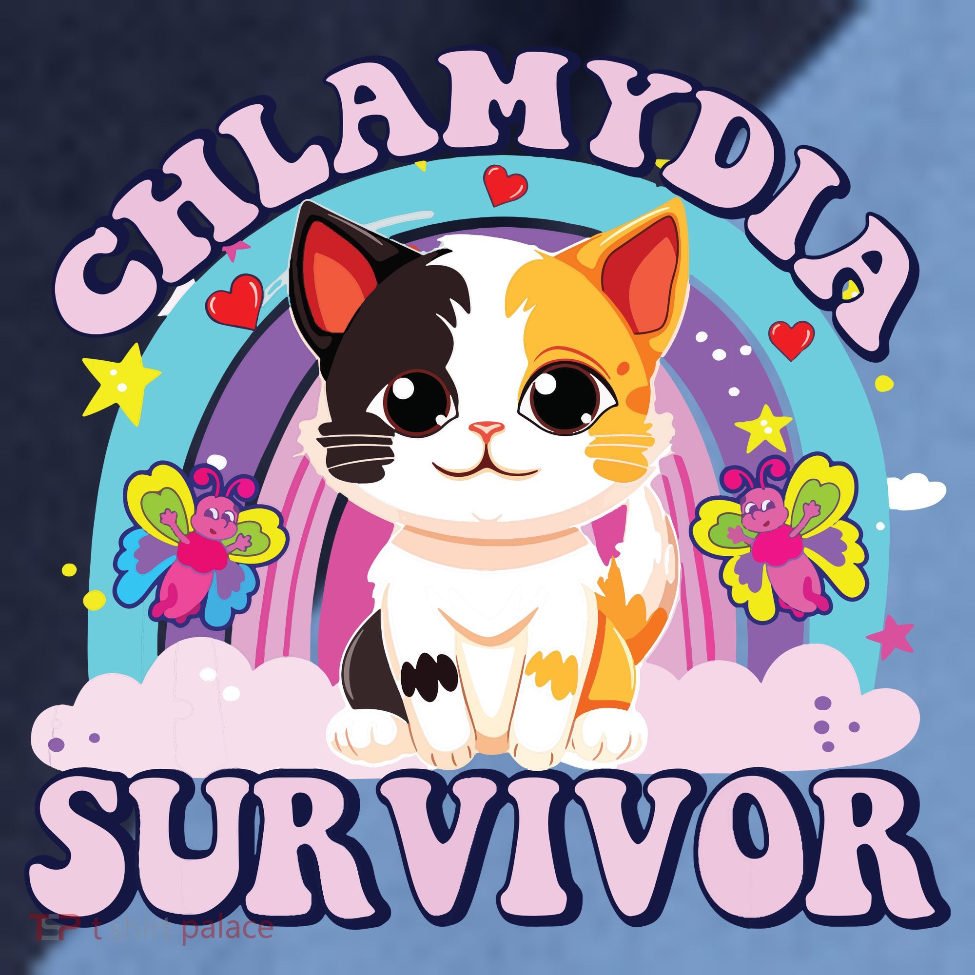 Chlamydia Survivor Cat Meme Funny Raglan Baseball Sleeve Shirt