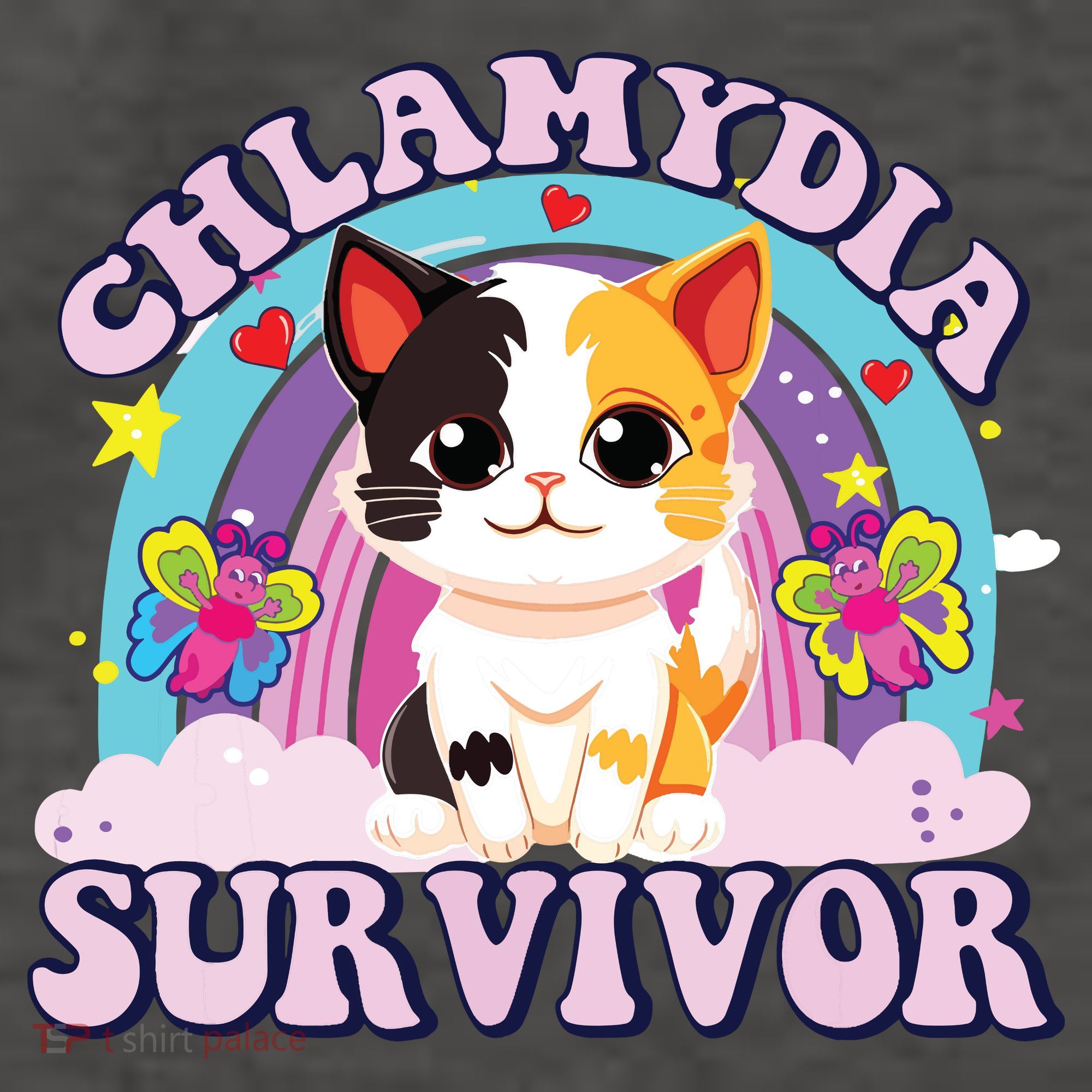 Chlamydia Survivor Cat Meme Funny Vector Backpack