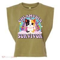 Chlamydia Survivor Cat Meme Funny Garment-Dyed Women's Muscle Tee thumb 0