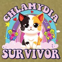 Chlamydia Survivor Cat Meme Funny Garment-Dyed Women's Muscle Tee thumb 6