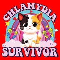 Chlamydia Survivor Cat Meme Funny Santa Hat thumb 1