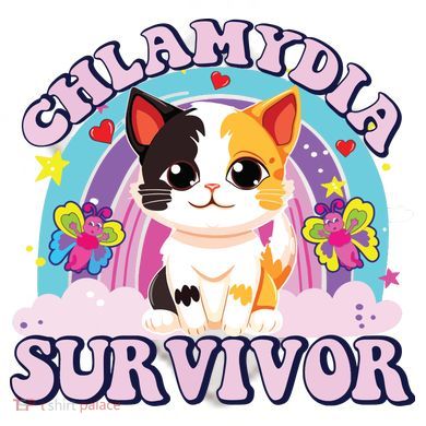 Chlamydia Survivor Cat Meme Funny Ceramic Ornament