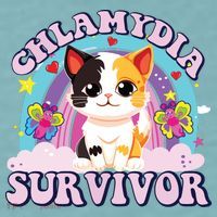 Chlamydia Survivor Cat Meme Funny Sueded Cloud Jersey T-Shirt thumb 2